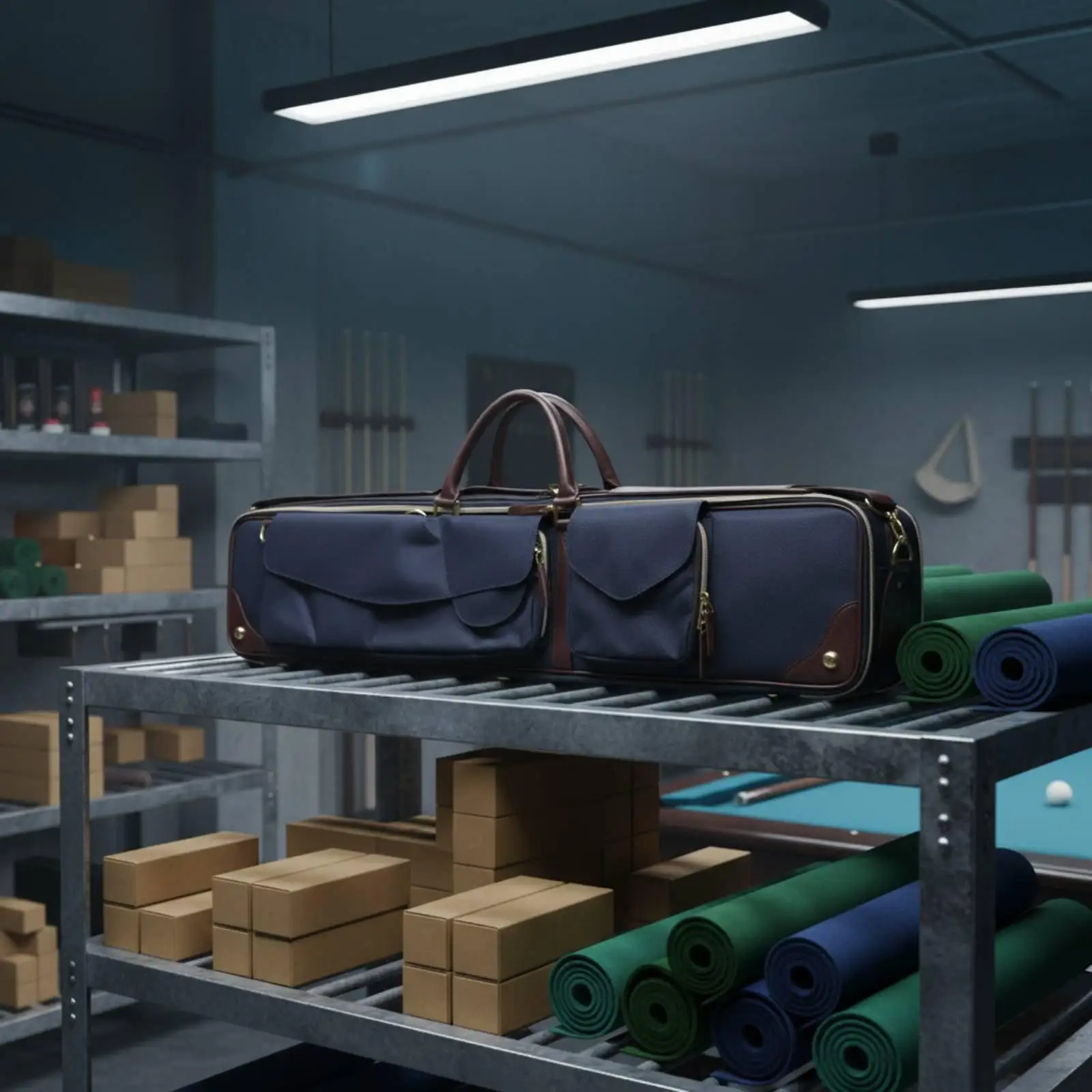 Billiard Cue Bag for Safe Transport of Pool Sticks with Dust Scratch Protection Zipper Design