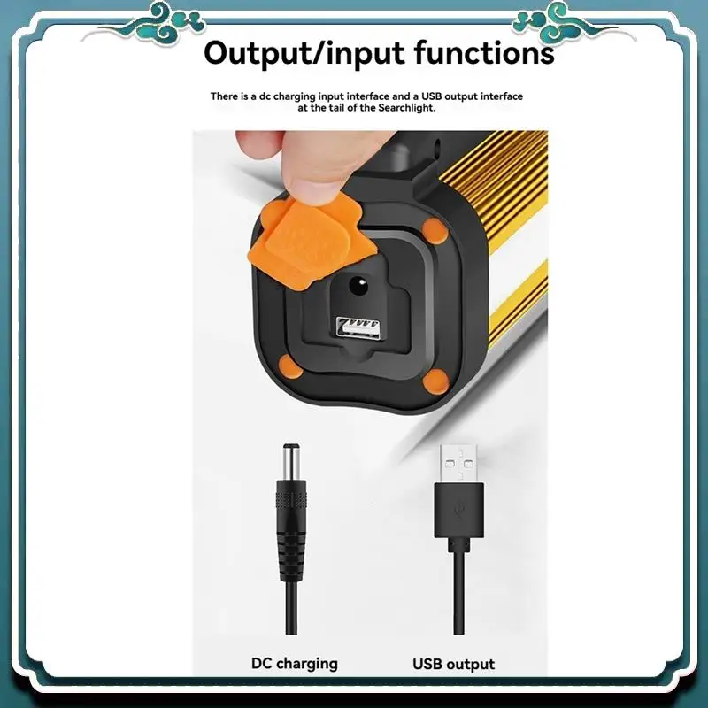 

Reliable Spotlight Energy Saving Function, LED Flashlight, Adjustable Tripod And Flash Light For Camping Emergency Walking