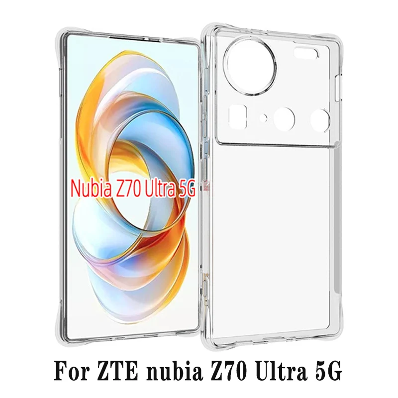 ZTE Nubia Z70 Ultra NX733J NX736J Case Air Cushion Shockproof Airbag Clear Silicone TPU Back Cover Phone Case for Nubia Z70Ultra