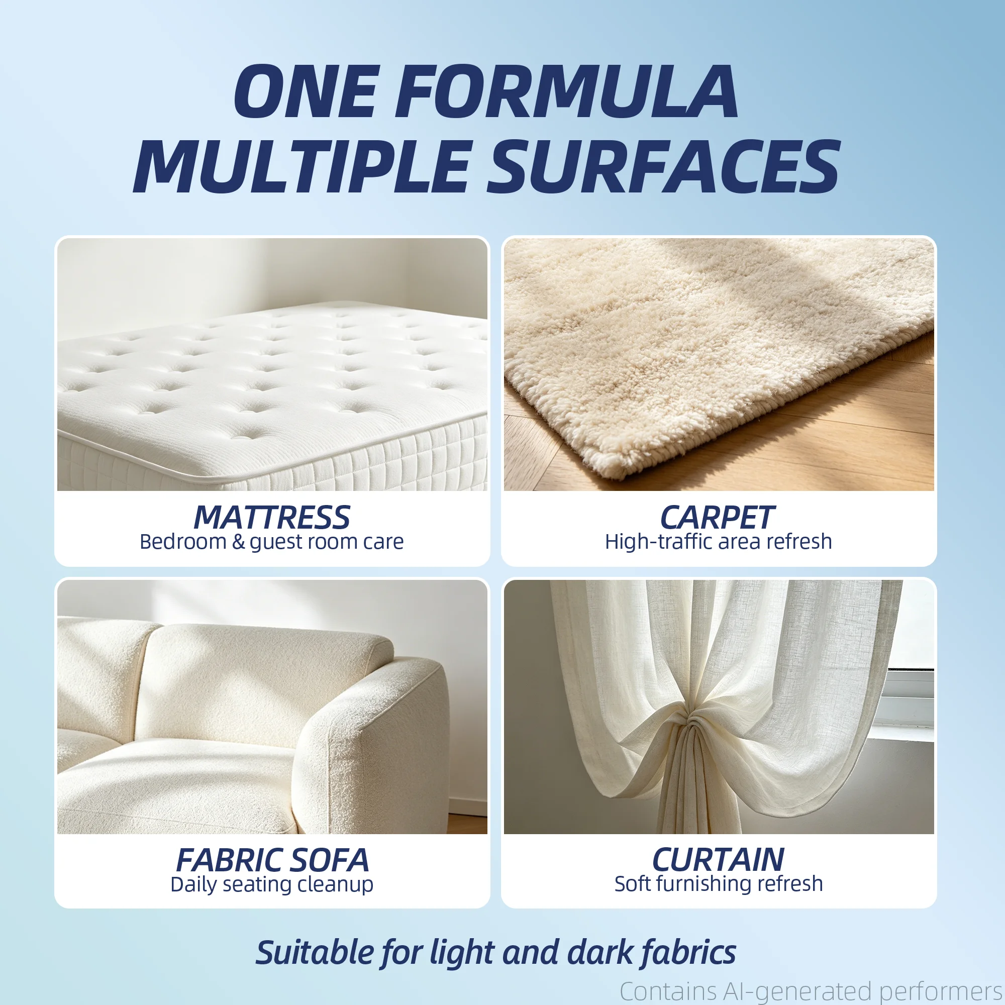 Mattress Rug Cleaner Spray Dry Cleaning Foam Agent Remove Oil Sweat Fabric Care For Carpet Home Multipurpose Deodorize Cleanser