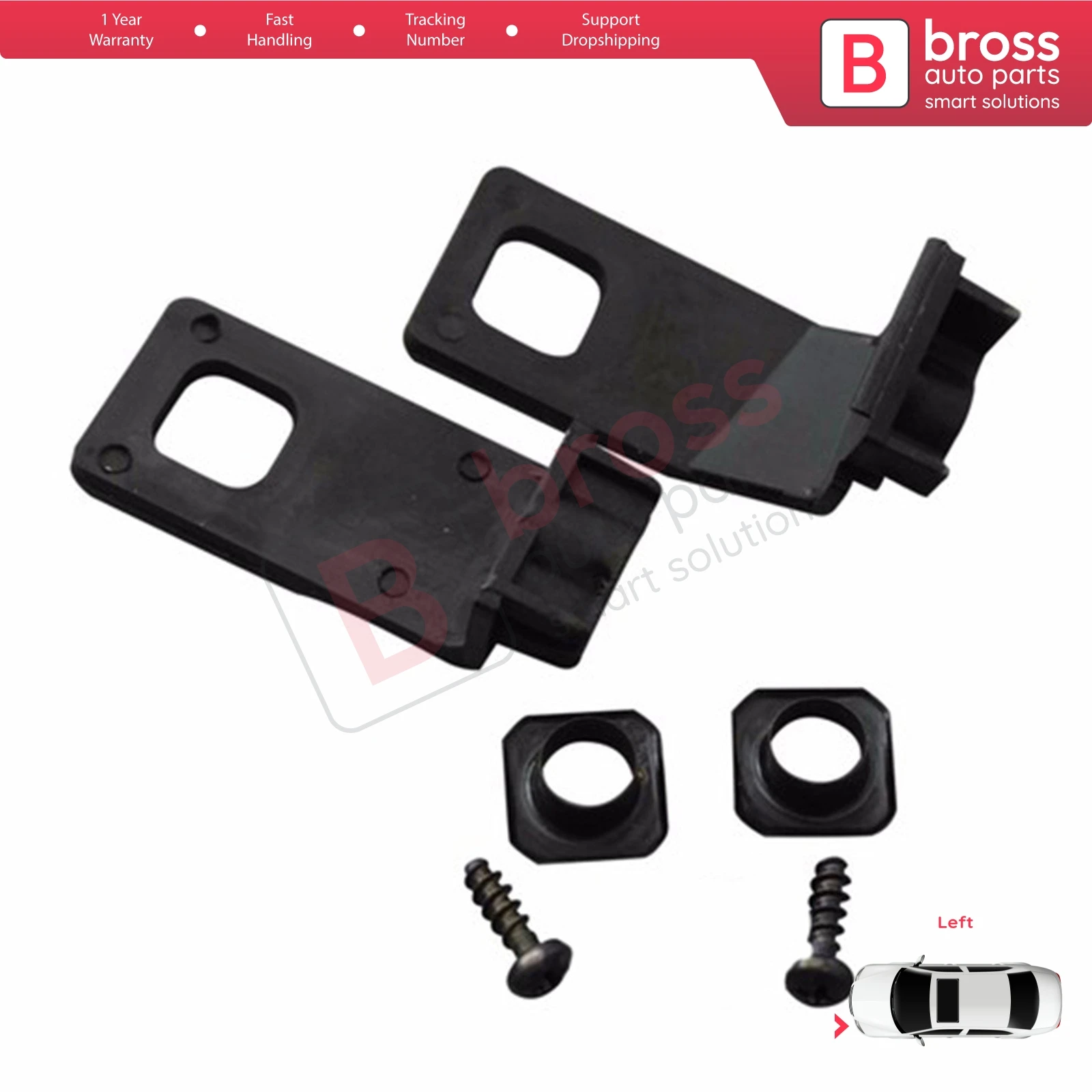 BHL503 Car Headlight Headlamp Housing Repair Mount Holder Bracket Tab Clips Kit Left for VW Golf MK4 A4 1J 1997-2006 1J0998225