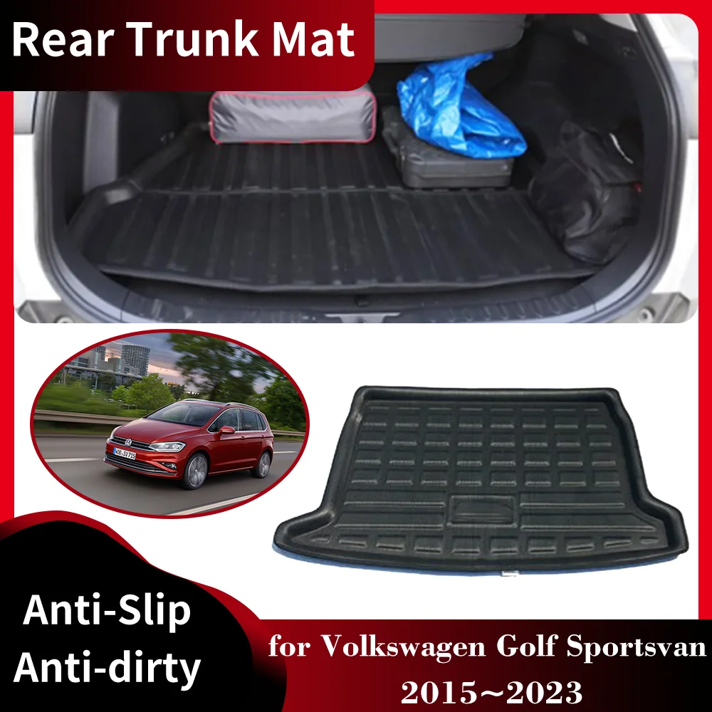 

Car Rear Trunk Mat for Volkswagen VW Golf Sportsvan 2015~2023 Custom Luggage Interior Liner Tray Pad Boot Carg Cover Accessorise