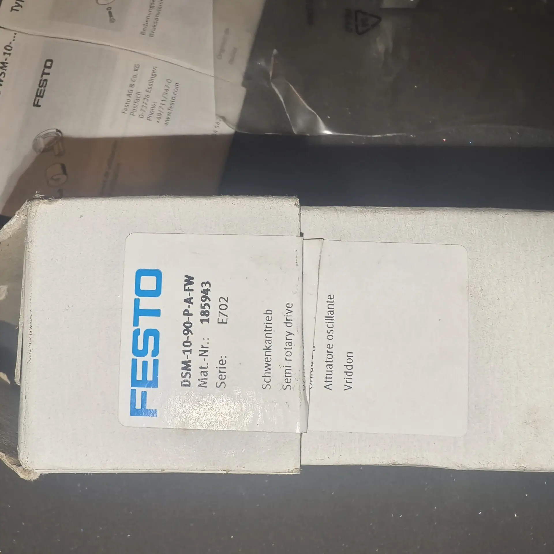 Festo Cylinder DSM-10-90-P-A-FW 185943 New