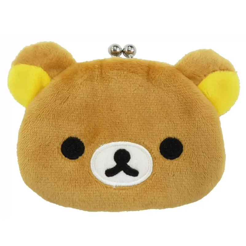 

Rilakkuma Korilakkuma плюшевый кошелек для монет мини-поцелуй с замком сумка для монет мультфильм голова медведя милый кошелек Kawaii мини-сумка для монет