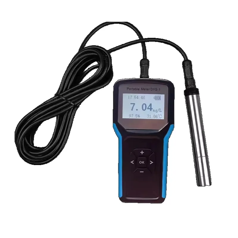 DYS-1 Portable Dissolved Oxygen Meter LCD Display Salinity RS485 Stainless Steel/ Titanium