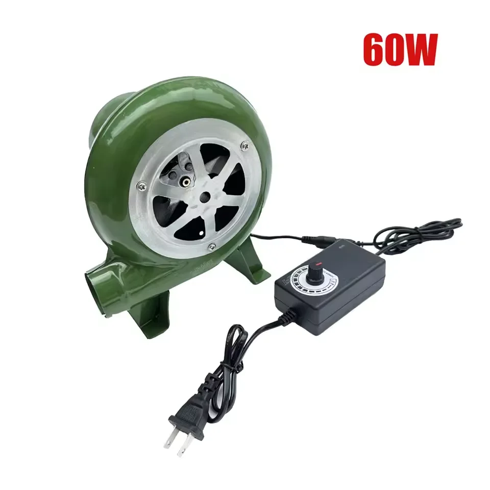 Kipas Blower Elektrik Kipas BBQ 100V 220V Cocok untuk Blower Tempa Mini Barbekyu dengan Adaptor Kecepatan AC100-240V M89B