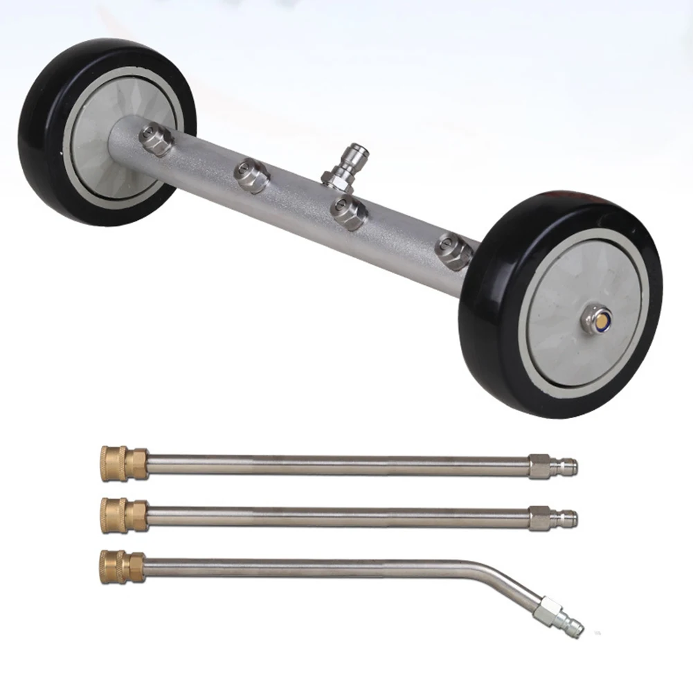 

Pressure Washer Undercarriage Cleaner Car Wash Water Broom 4000PSI With Wands Undercarriage Cleaner Water Broom Car Chassis Wash