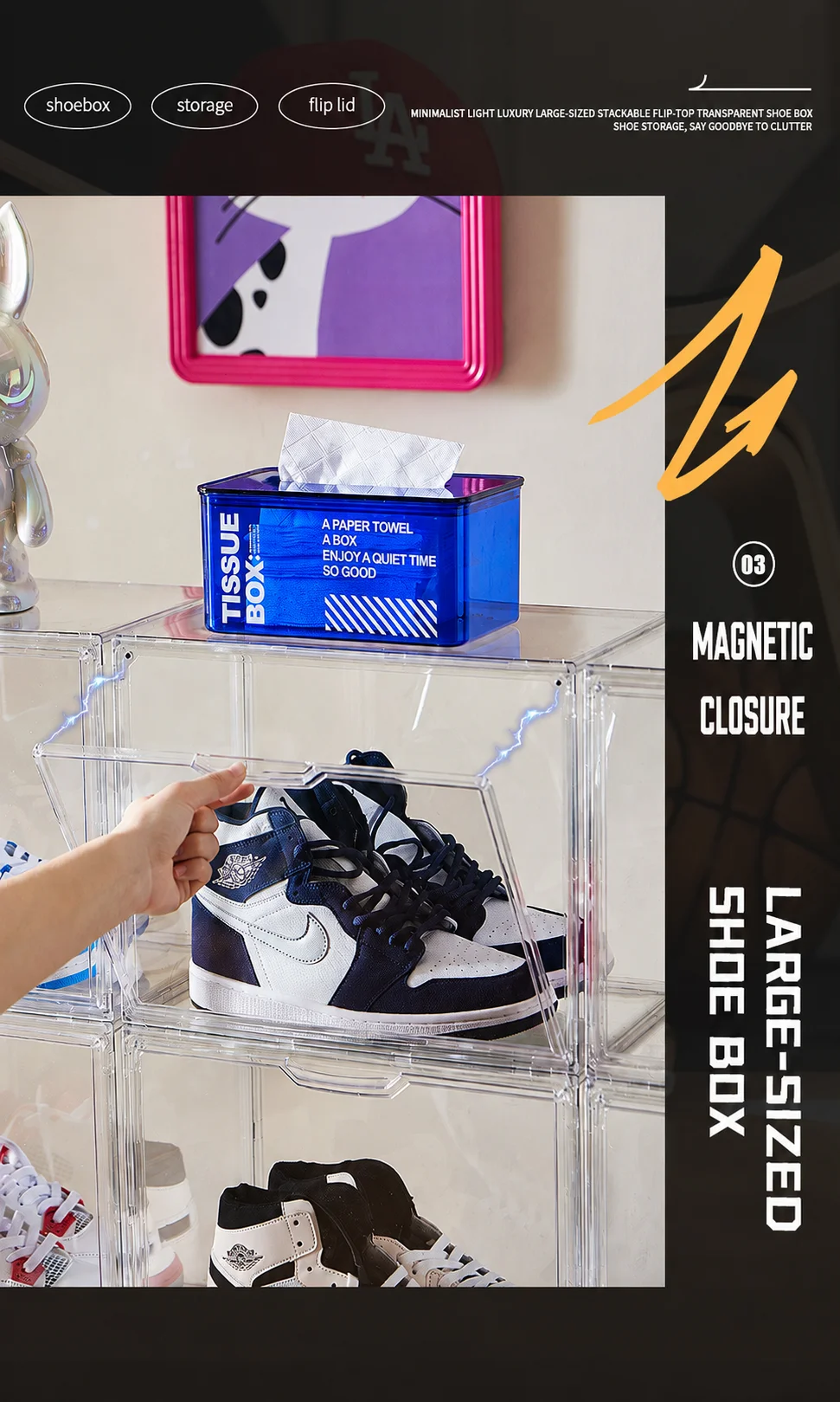 Caja de Zapatos Apilable Trans - Sneaker Care Shoe Box reseña y precio