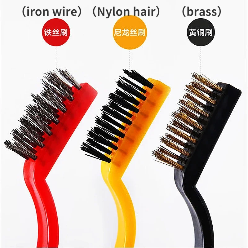 3pcs Mini Copper Wire Brush Clean Polishing Detail Metal Brushes Range Hood Cleaning Brushes Cleaning Tools Brush for Cleaning