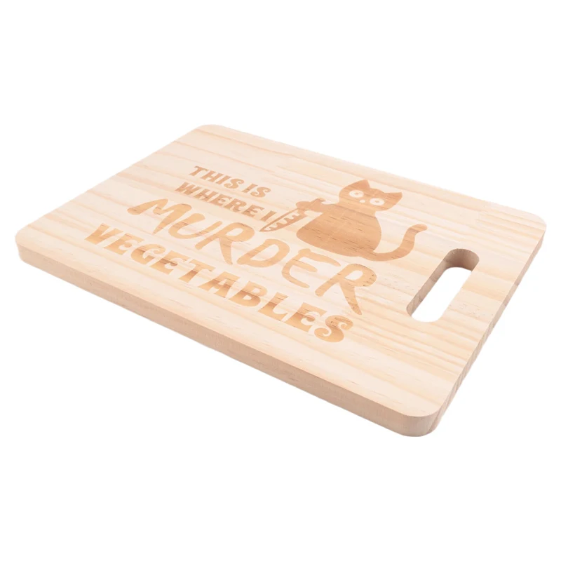 Kitchen chopping board Funny Cutting Board This is Where I Murder Vegetable Wooden Food Serving Tray Dethawing Engraved Vegan