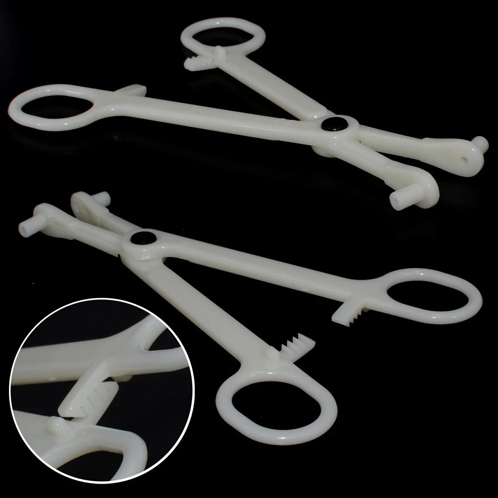 1PC Profession Acrylic Disposable Body Piercing Plier Plastic Clamp Ear Lip Navel Nose Tongue Eyebrow Piercing Forcep Tool