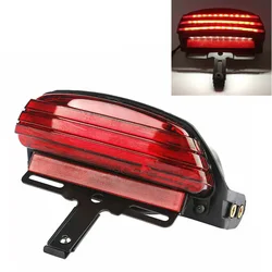 Custom Motorcycle Tri-Bar LED Rear Tail Brake Fender Tip Light For Harley Touring FXST FXSTB FXSTC FXSTS FLSTSB