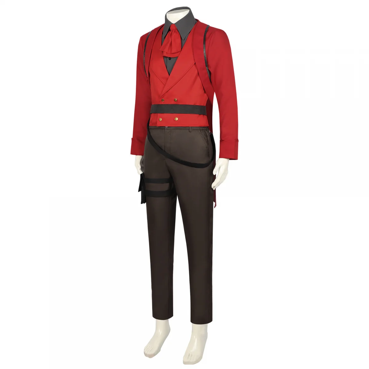 Anime Bye Bye Earth Guinness Cosplay Costume Army Red Uniform Coat Vest Halloween Party Performance Men Outfit Pants with Belt