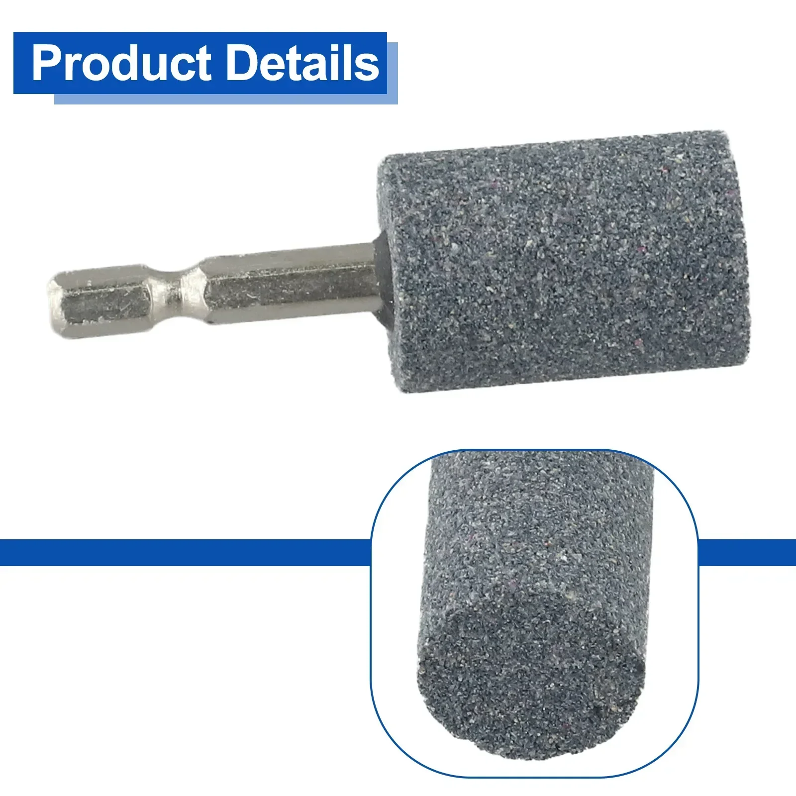 2 PCS Polishing Head Wheel Head Hex Shank Abrasive Mounted Stone For Rotary Electric Grinding Stone Wheel