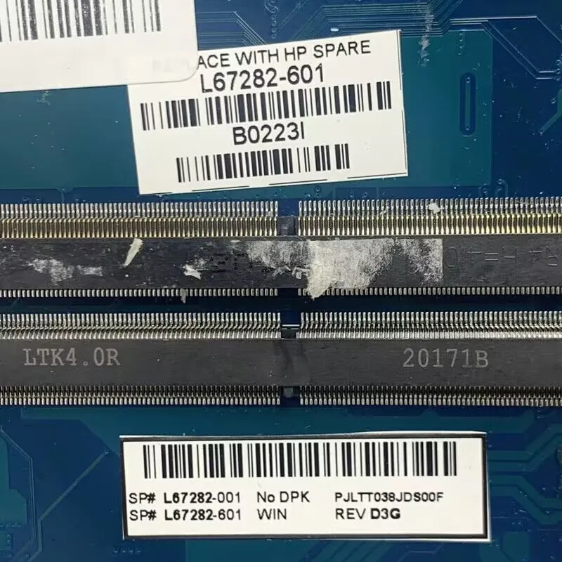 

L67282-001 L67282-501 L67282-601 DAG7BLMB8D0 W/SRGKL I5-1035G1 CPU N16S-GTR-S-A2 940MX For HP 15-CS Laptop Motherboard 100% Test