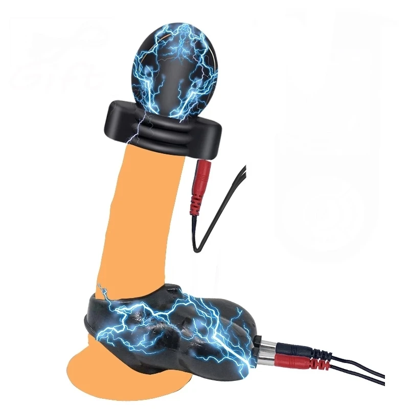 Electroshock Defensa Estim Electro Electric Shock Penis Plug Cock Rings Chastity Cage Anal Plug Nipple Clamps E-stim Bdsm Toys