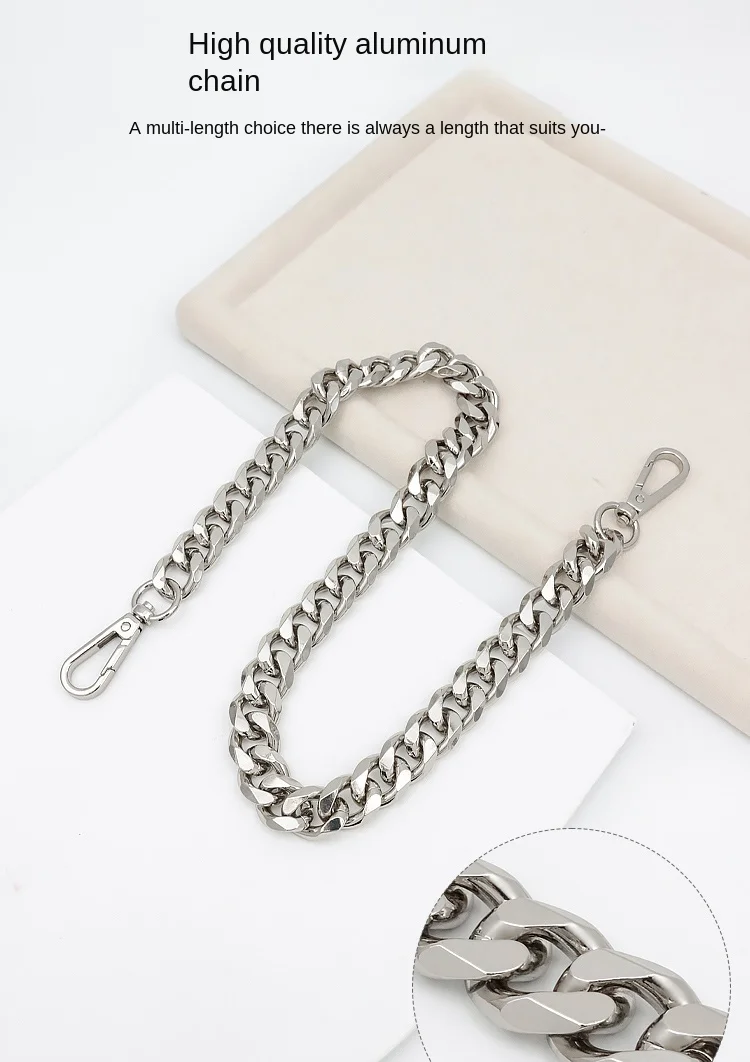 حزام حقيبة بديل لحزام حقيبة كروس، ملحق سلسلة ألومنيوم معدنية يمكنك صنعها بنفسك، فاتورة يدوية للكتف تحت الإبط