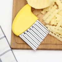 Portable Wavy French Fries Cutter Stainless Steel Potato Slicer Vegetable Chopper Potato Cutter Durable Kitchen Gadgets