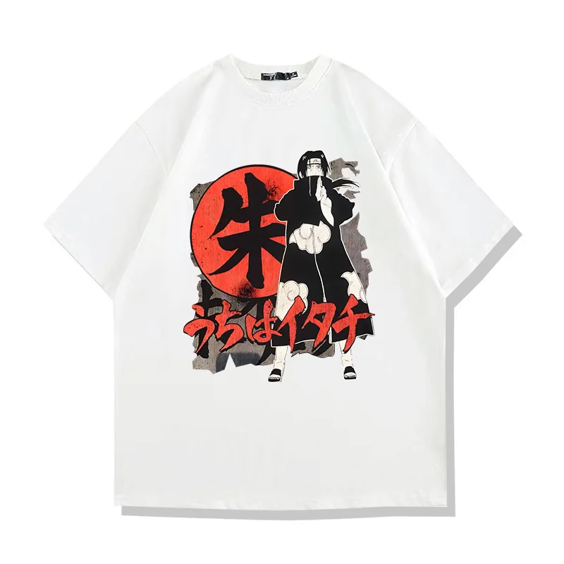 Children's T-shirt Japanese Anime Naruto Naruto Pure Cotton Cartoon Printed Parent-child Outfit New Casual Short Sleeved Shirt