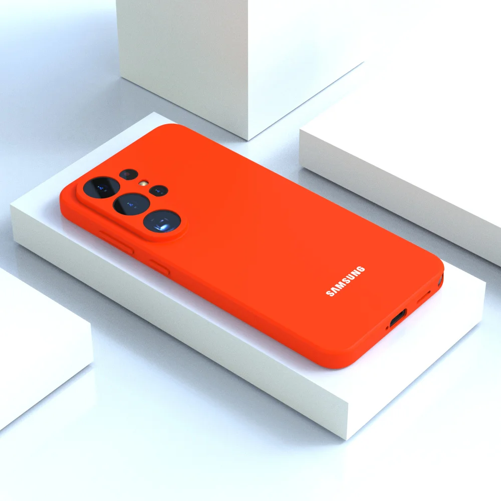Für Samsung Galaxy S26 Ultra S25 FE S24 Plus S23 Ultra Hülle S26 S25 S24 S23 S22 S21 Flüssiges Silikon Handy-Rückseiten-Cover