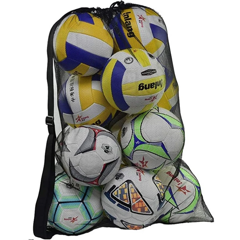 Large Capacity Football Basketball Volleyball Mesh Bag For Storing Basketball, Volleyball, Baseball And Swimming Equipment