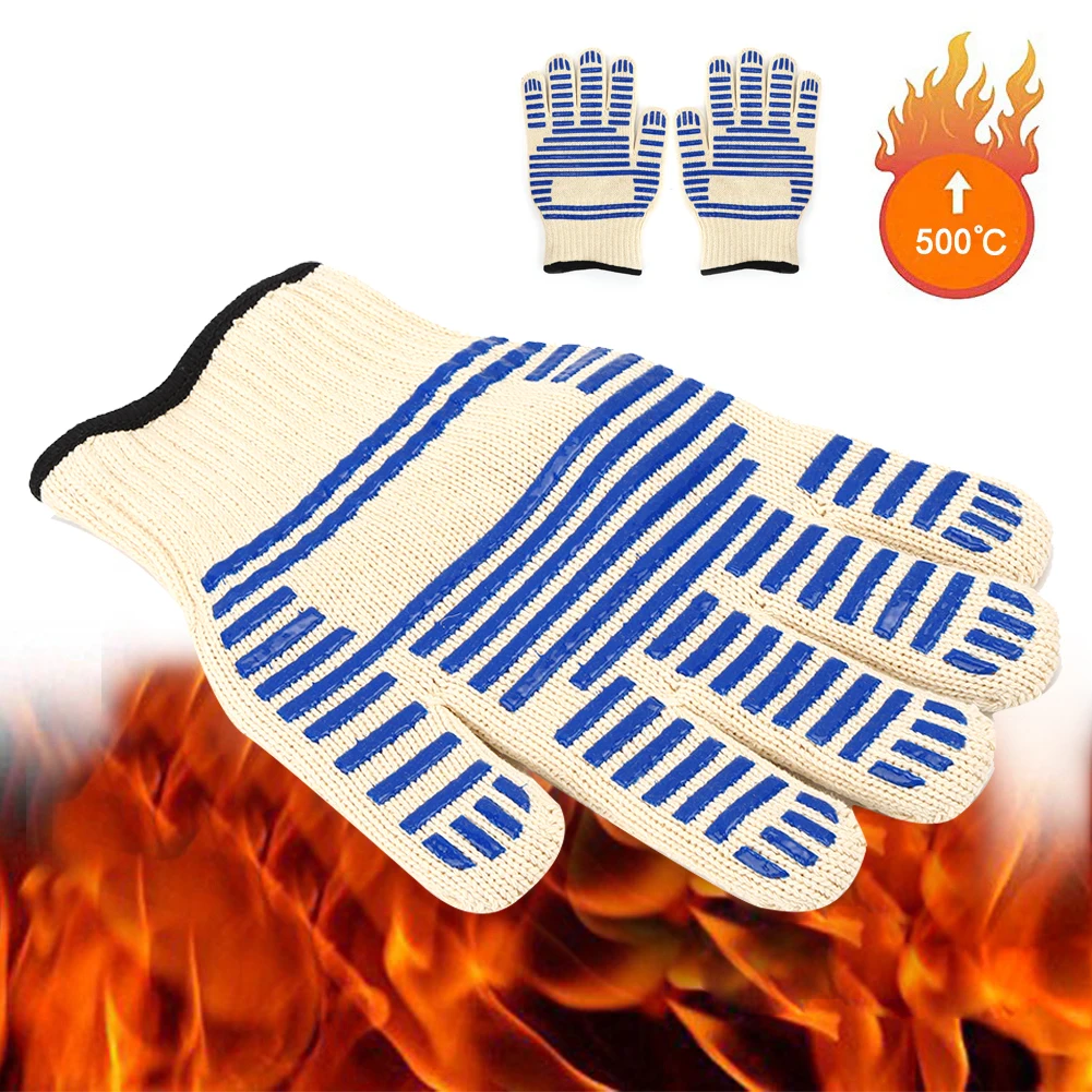 

ZK30 1 Pair of Fireproof High Temperature Resistant Microwave Oven Gloves Flame Retardant Work Safety Gloves