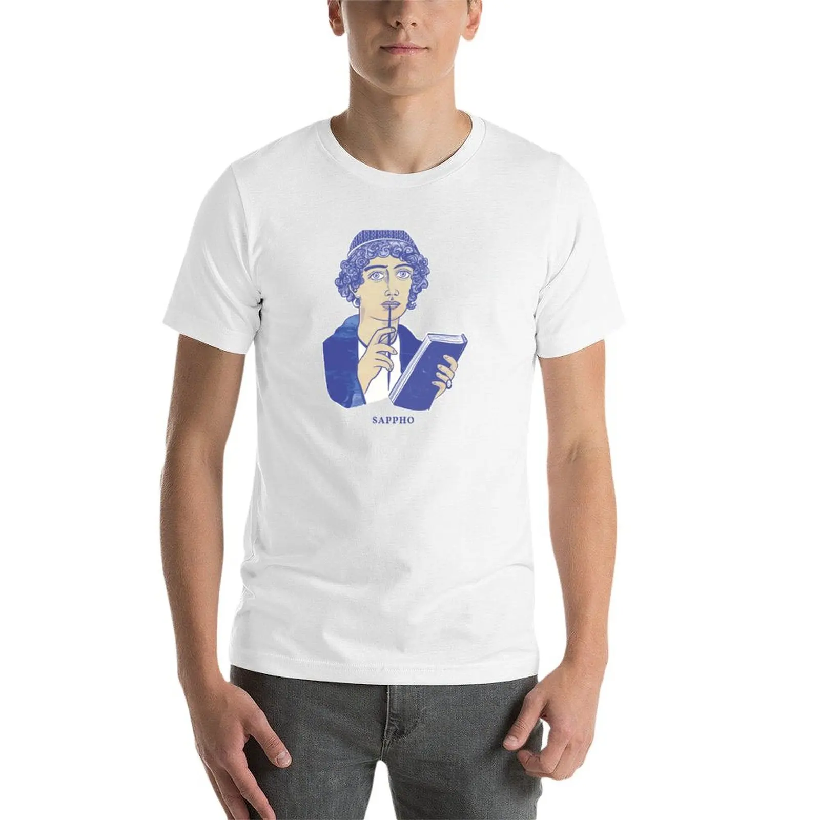 Sappho T-Shirt Classic Basic Casual T-Shirt view 3