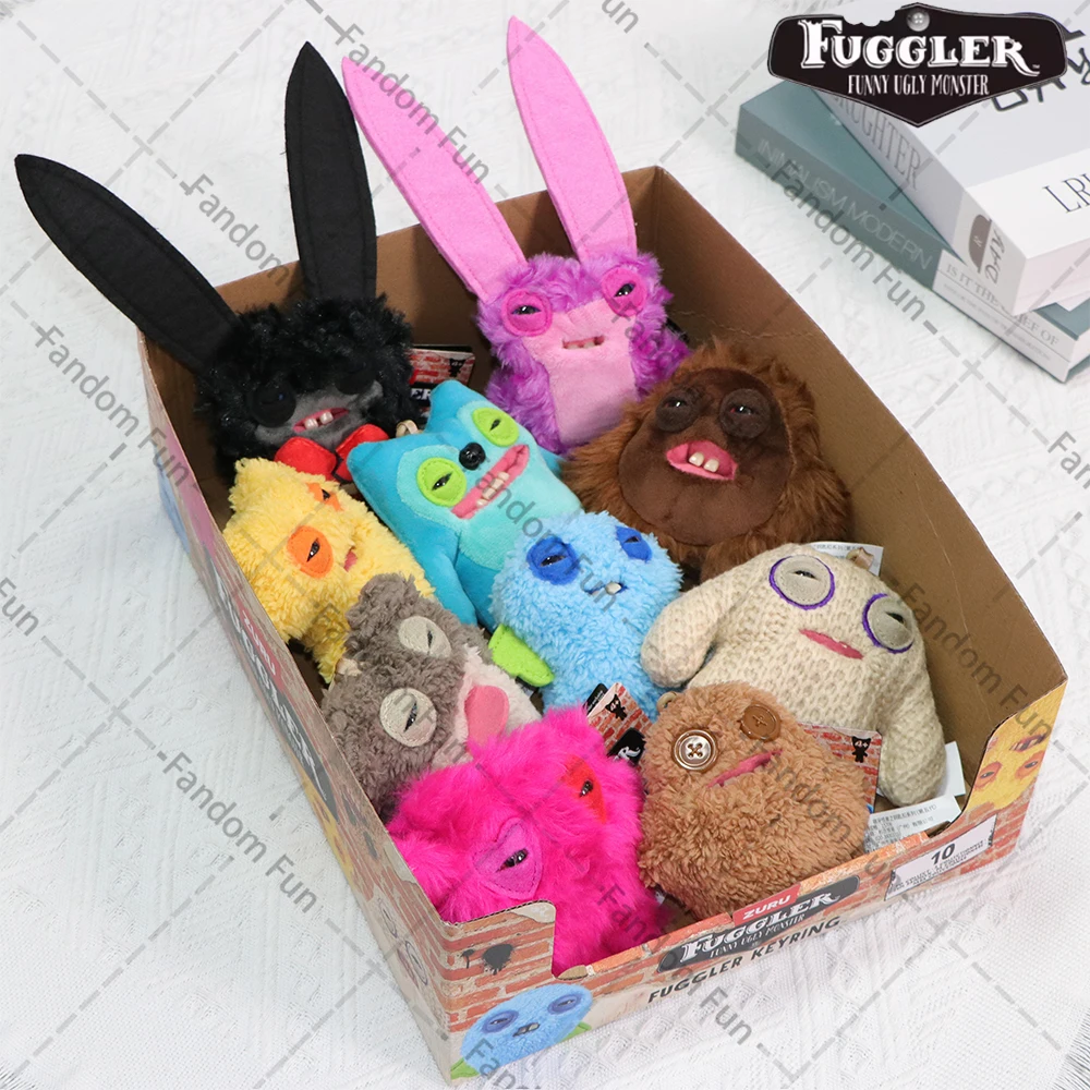 

Fuggler Original New 5th Pendant Keyrings Doll Funny Ugly Monster Lord Long Ears Rabbit 12cm Keychain Stuffed Toy Plushies Gifts