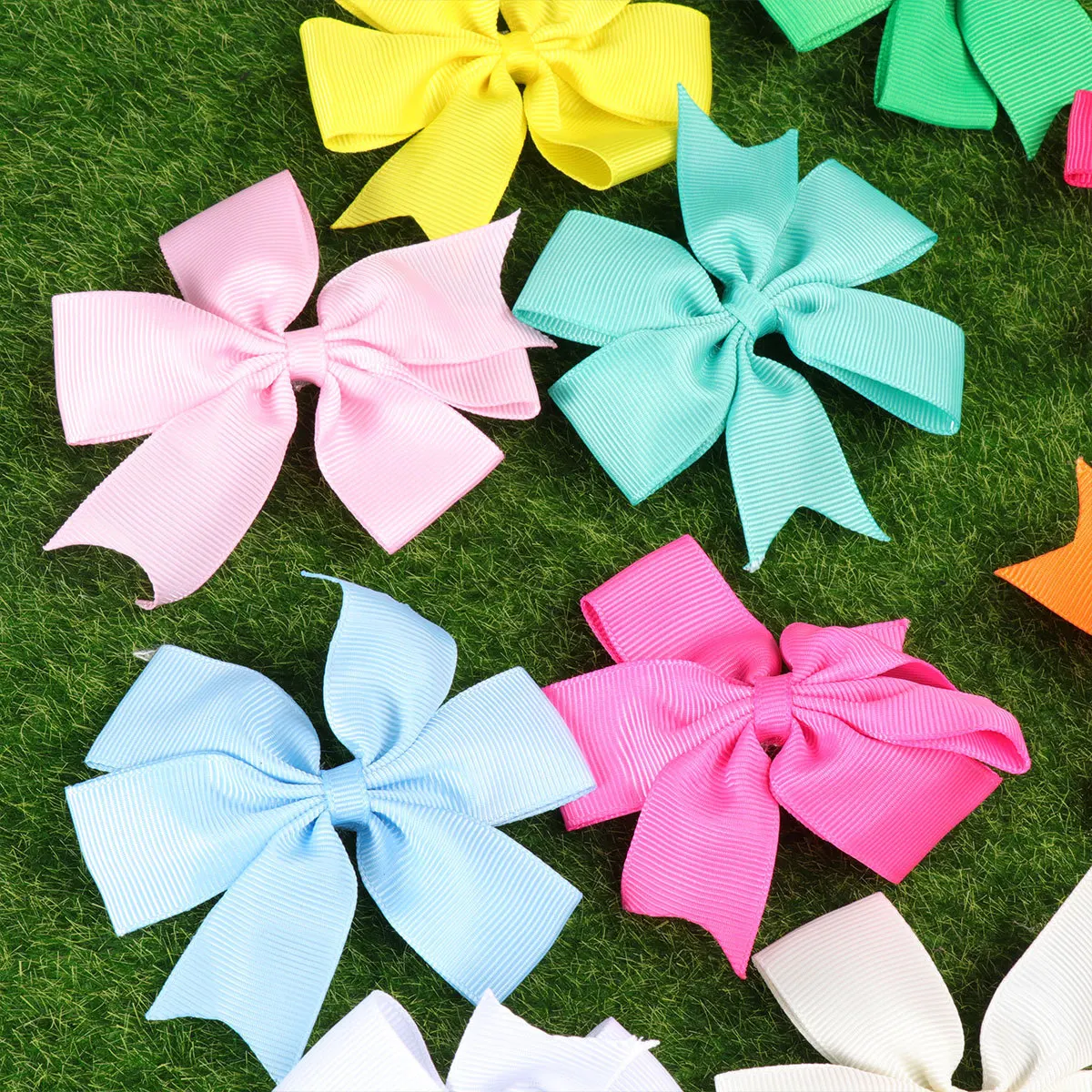 

Заколка из кожи аллигатора, атласная лента для волос, 20 цветов, заколки для волос для девочек, детские аксессуары «сделай сам», заколки из кожи аллигатора, банты