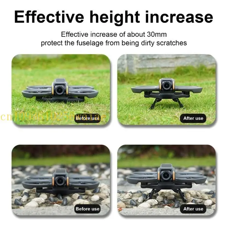 652f Landing Skids Landing Gear Gear perna para avata 2, leve e sem obstrutivos