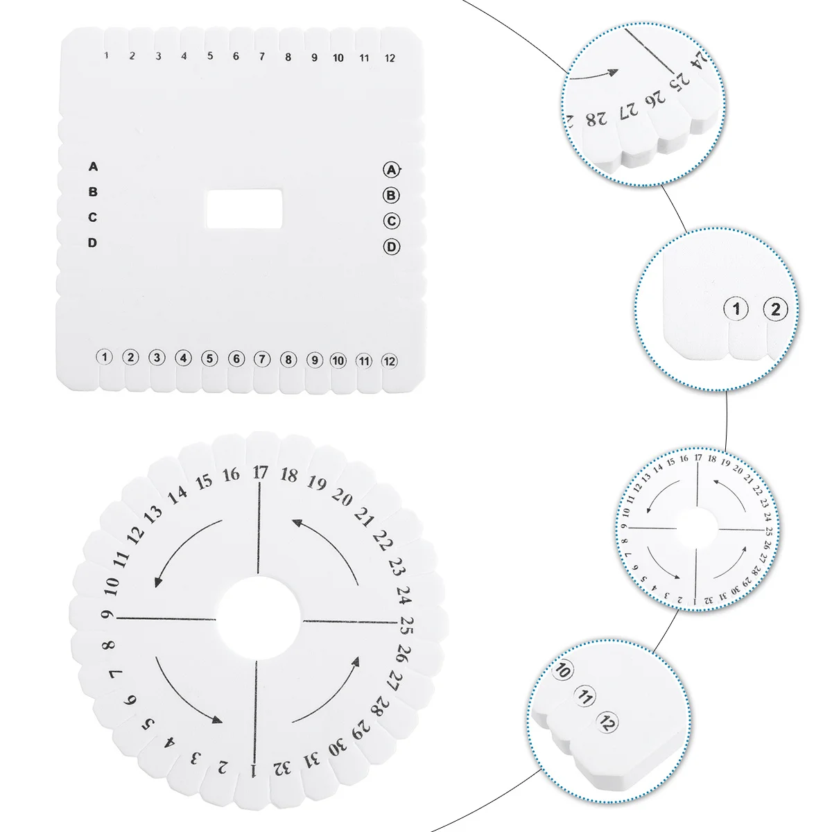 

2Pcs Weaving DIY Craft Braiding Board Disc Easy Handmade Bracelet Making Tools for Beginners Jewelry Craft Making Tools