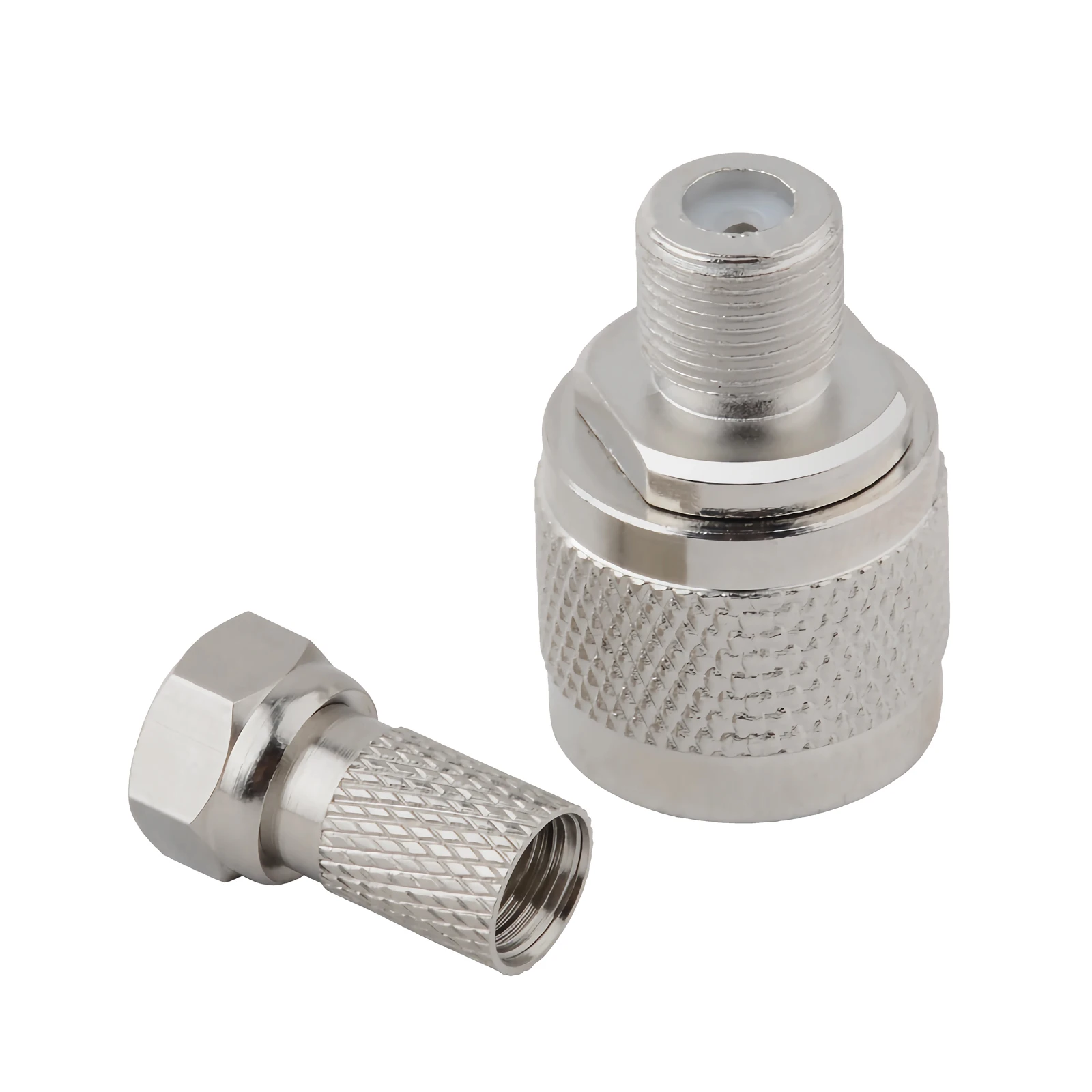 طقم محول RF المحوري: موصل N ذكر إلى F أنثى مع قفل ضغط، متوافق مع الكابلات المحورية RG6 (75-5) للتلفزيون والهوائي