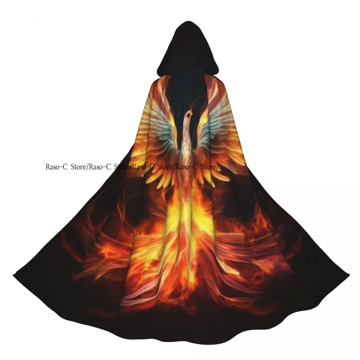 

Плащ с капюшоном, плащ унисекс с капюшоном, горящая птица, фоновый плащ с изображением Феникса, накидка ведьмы вампира, костюм для косплея