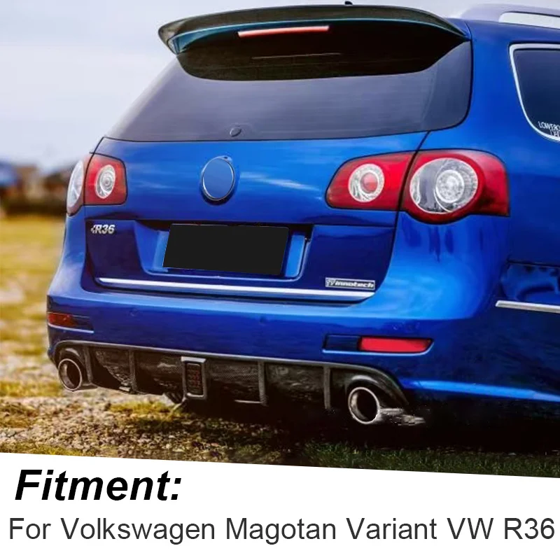Rear Bumper Diffuser Bodykit For Volkswagen VW Magotan Variant VW R36 Carbon Fiber Material With Led Lamp Exterior Accessories
