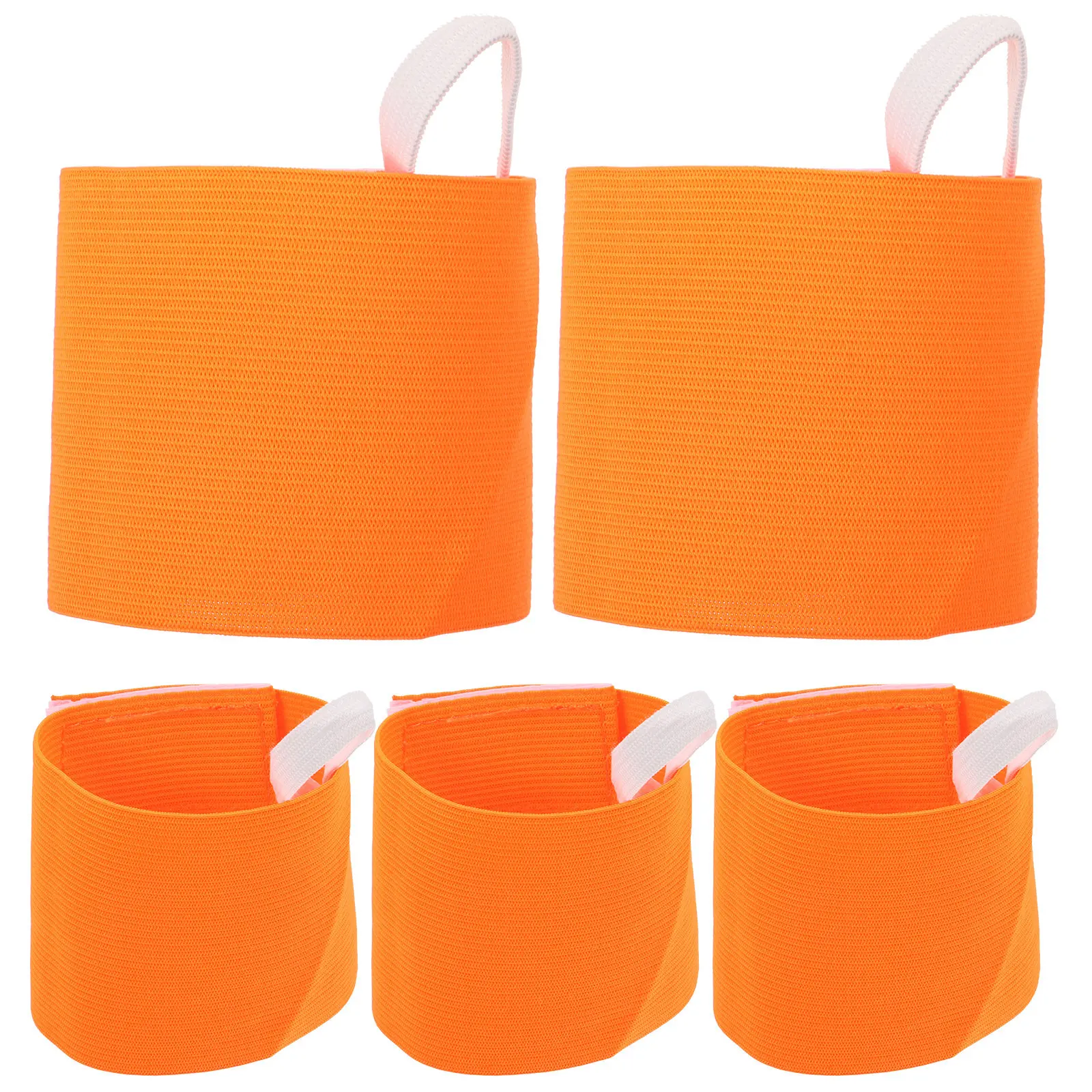 5Pcs Antislip Arm Bands for Kids Stylish Functional Adjustable Hook Loop Fastening Soccer Captain Armbands Team Sports Match view 2