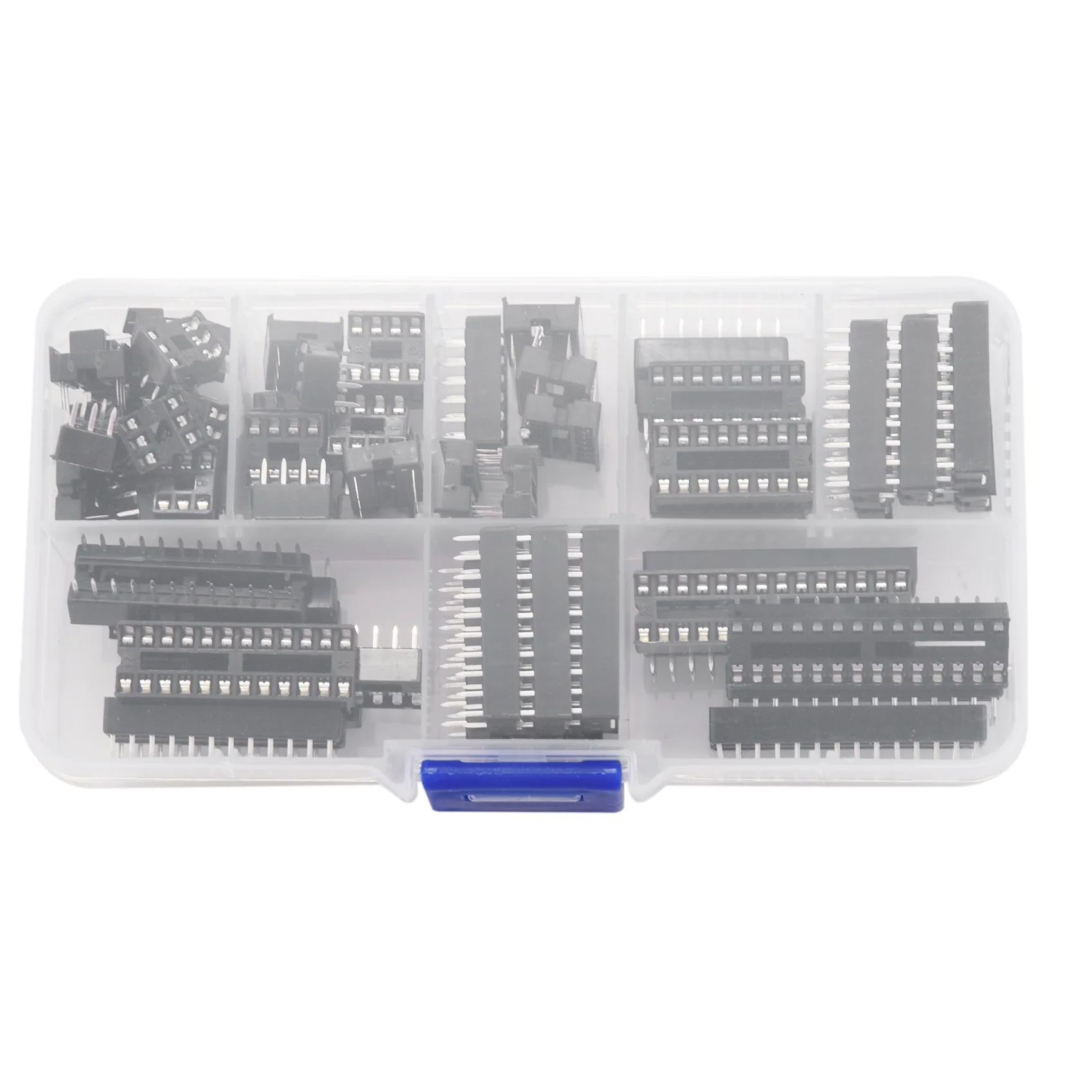A49T 66Pcs/Lot DIP IC Sockets Adaptor Solder Type Socket Kit 6,8,14,16,18,20,24,28 Pin for PCB Diy Kit
