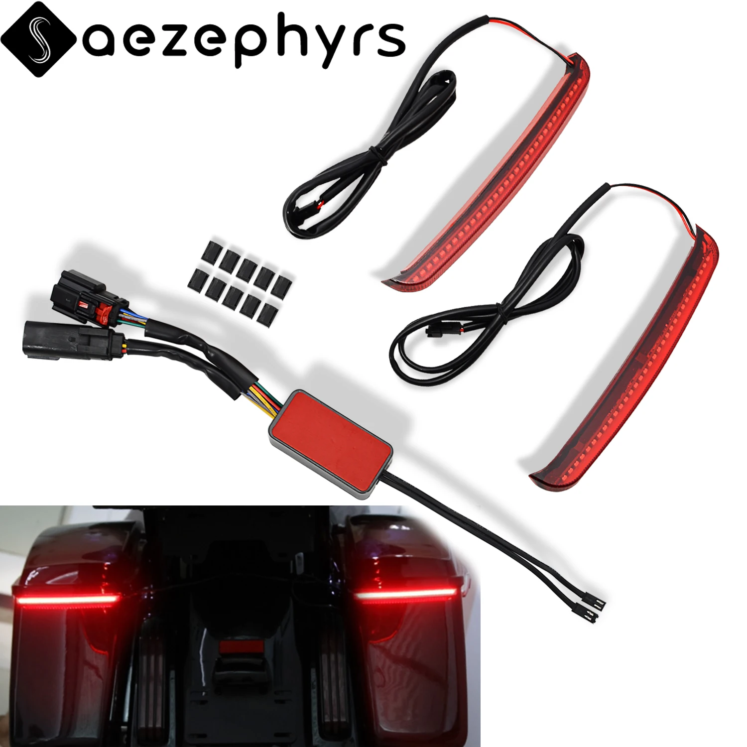 

Мотоциклетная седельная сумка, светодиодный стоп-сигнал, ходовые огни, лампа для Harley Touring Electra Street Glide Road King Ultra Limited