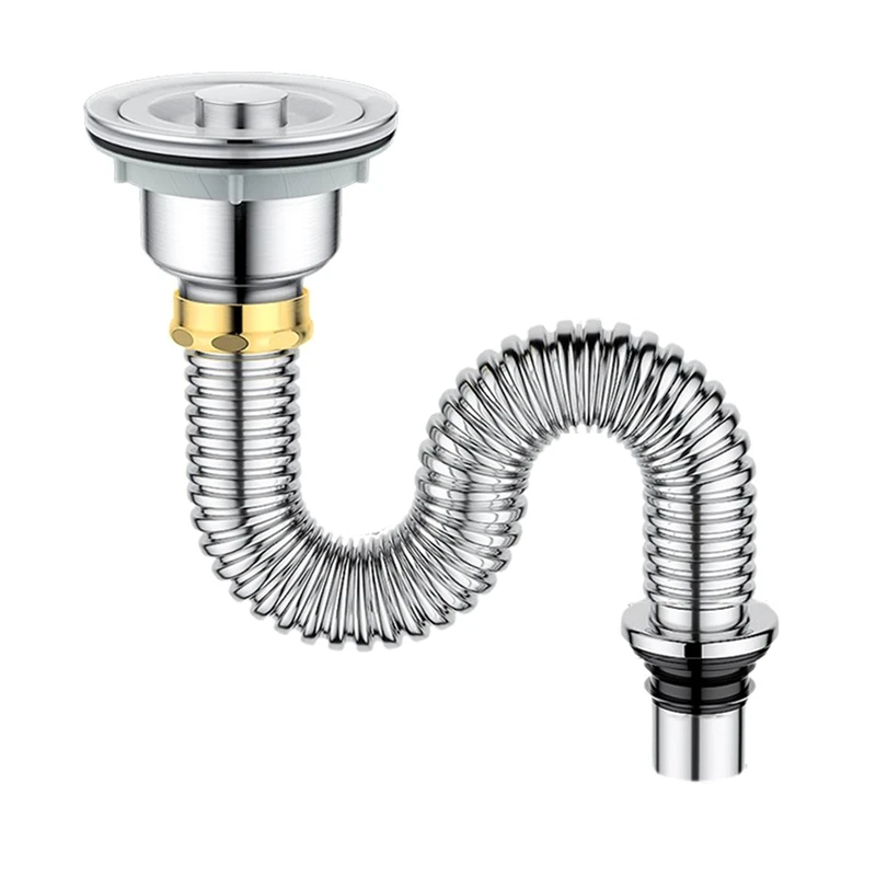 Sink Strainer Stainless Steel Sink Strainer With Sink Stopper/Sealing Lid Kitchen Sink Sewer Pipe