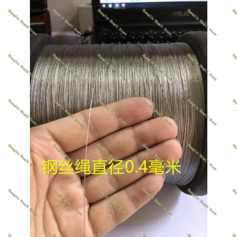 0.3mm-4mm 20M-100M 304 Stainless Steel Wire Rope, Sea Fishing Line Chain Hook Line Crystal Soft 7x7 7x19 Clothesline