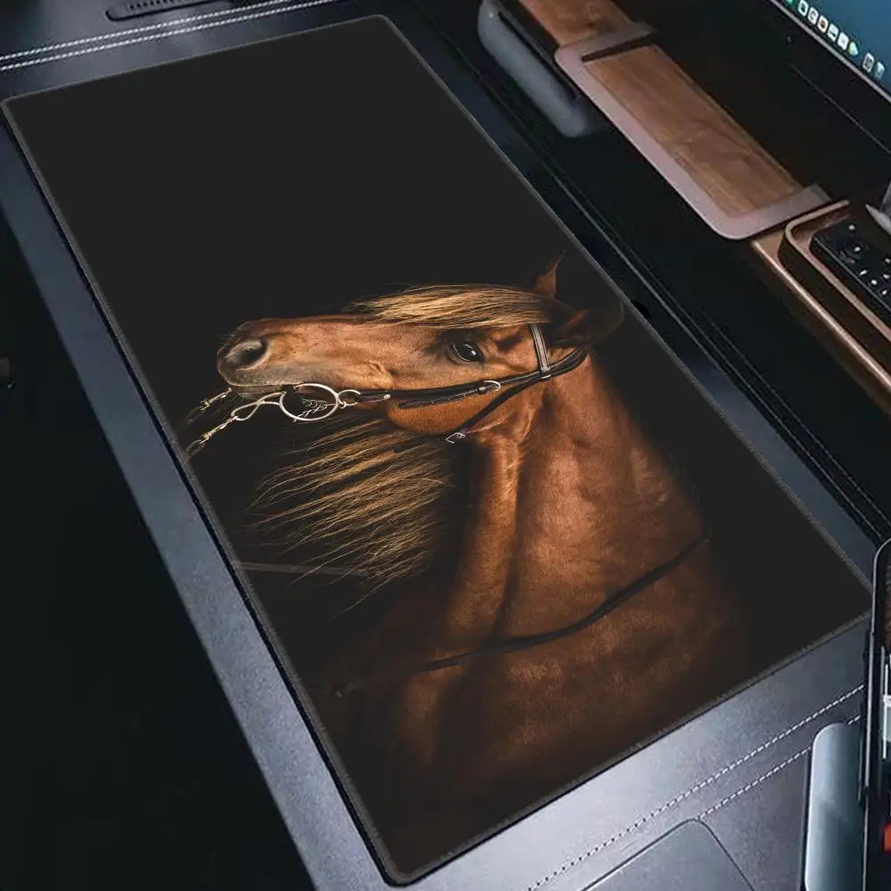 

Игровой коврик для мыши Horse Mouse Pad Gaming XL, новый HD коврик для мыши XXL, настольный коврик-ковер из мягкого натурального каучука, коврик для компьютерного стола, геймерский коврик для мыши 90x40