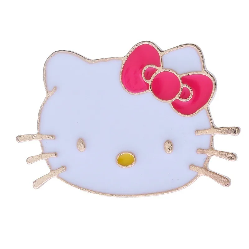 1pc Hello Kitty Love Harajuku Alloy Brooch Kawaii Cartoon Girly Heart Anime Valentine's Day Bag Pin Sweater Accessory Gifts Toys