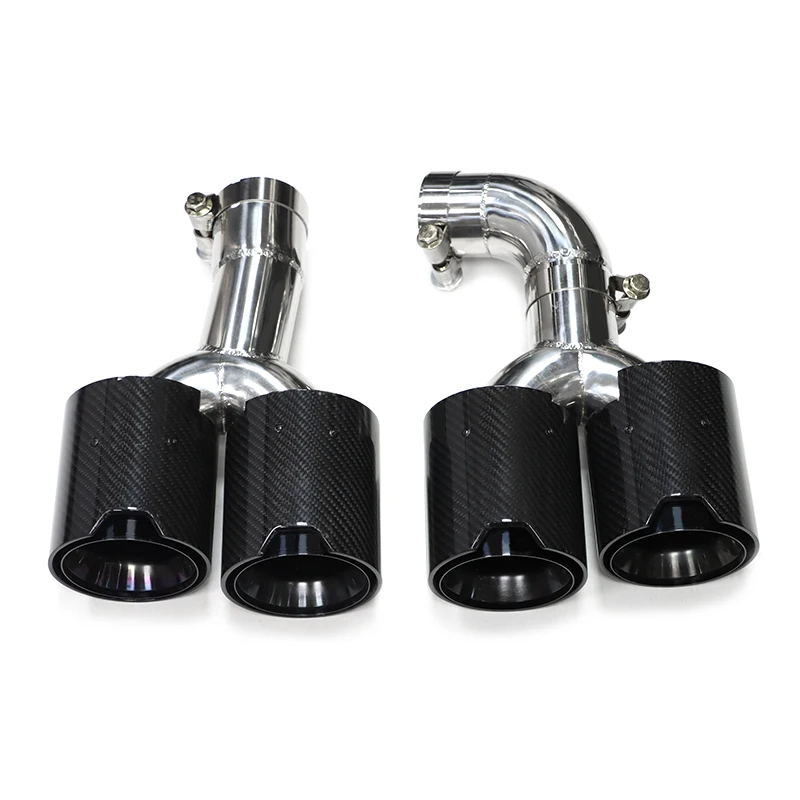 Quad uitlaatsierstukken voor BMW X3 G01 X4 G02 2018-2021 (ALLEEN 20i/30i) - X3M Look Upgrade (vereist M diffuser)
