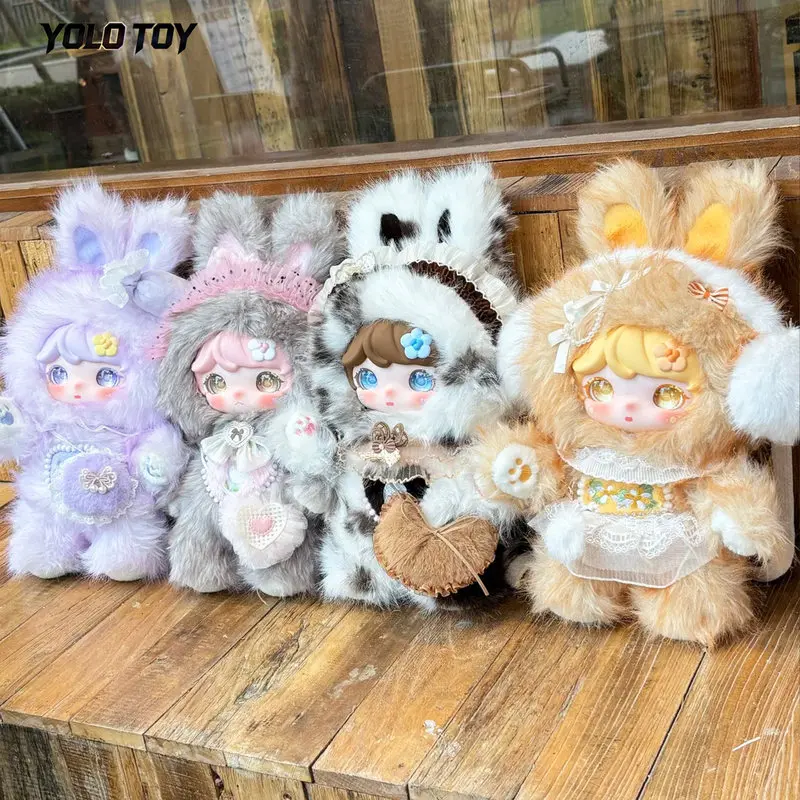 

New In Stock Luoxier Picnic Bunny Plush Blind Box Cute Stuffed Animal Keychain Bag Charm Collectible Toy Birthday Gift Present
