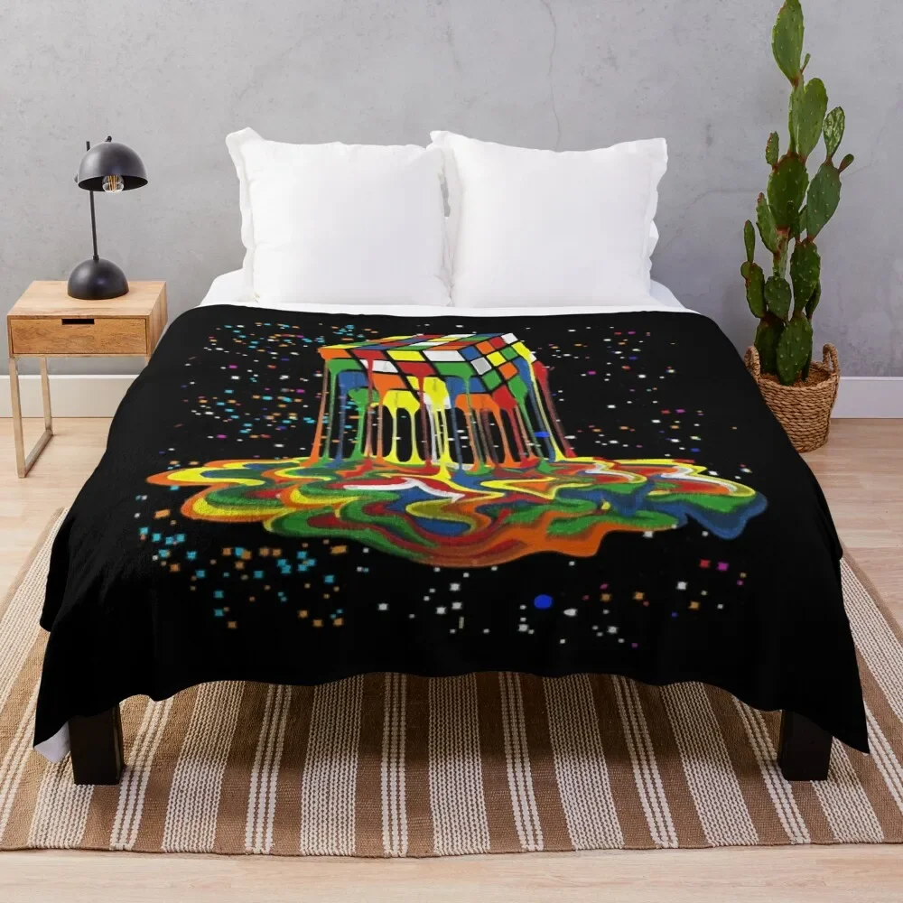 

awesome graphic melting rubik rubix rubics cube Throw Blanket Kid'S Soft Big Blankets