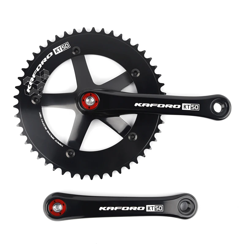 KT50 crankset Fixie sepeda gigi tetap, crankset sepeda gigi tetap Aloi penuh 165mm 49T