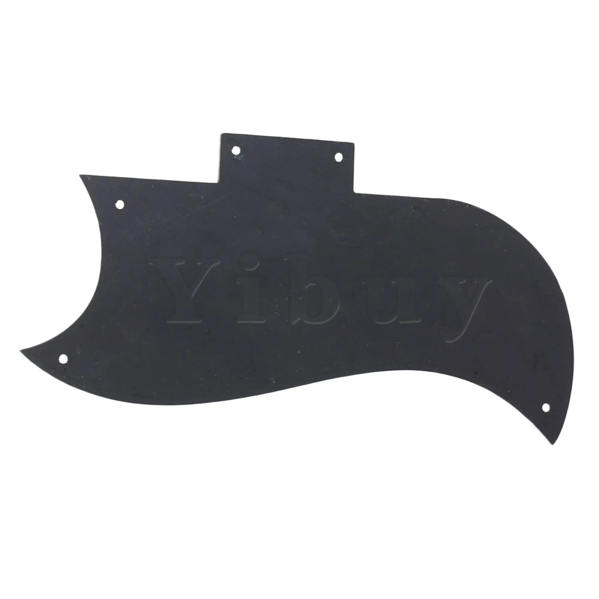 Yibuy 3-Ply Black 5 Holes Guitar Pickguard  Replacement for SG Accessories