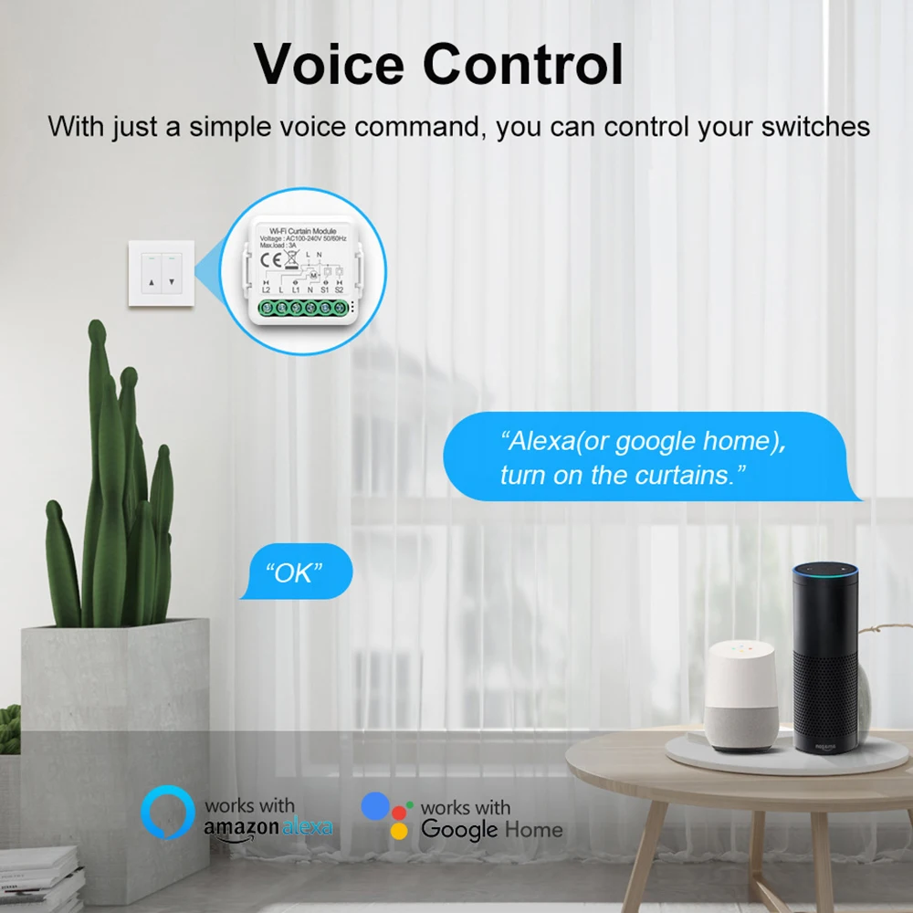 Tuya WiFi/Zigbee وحدة تبديل الستار الذكية الستائر الدوارة مصراع المحرك الكهربائي App التحكم عن بعد دعم أليكسا جوجل المنزل