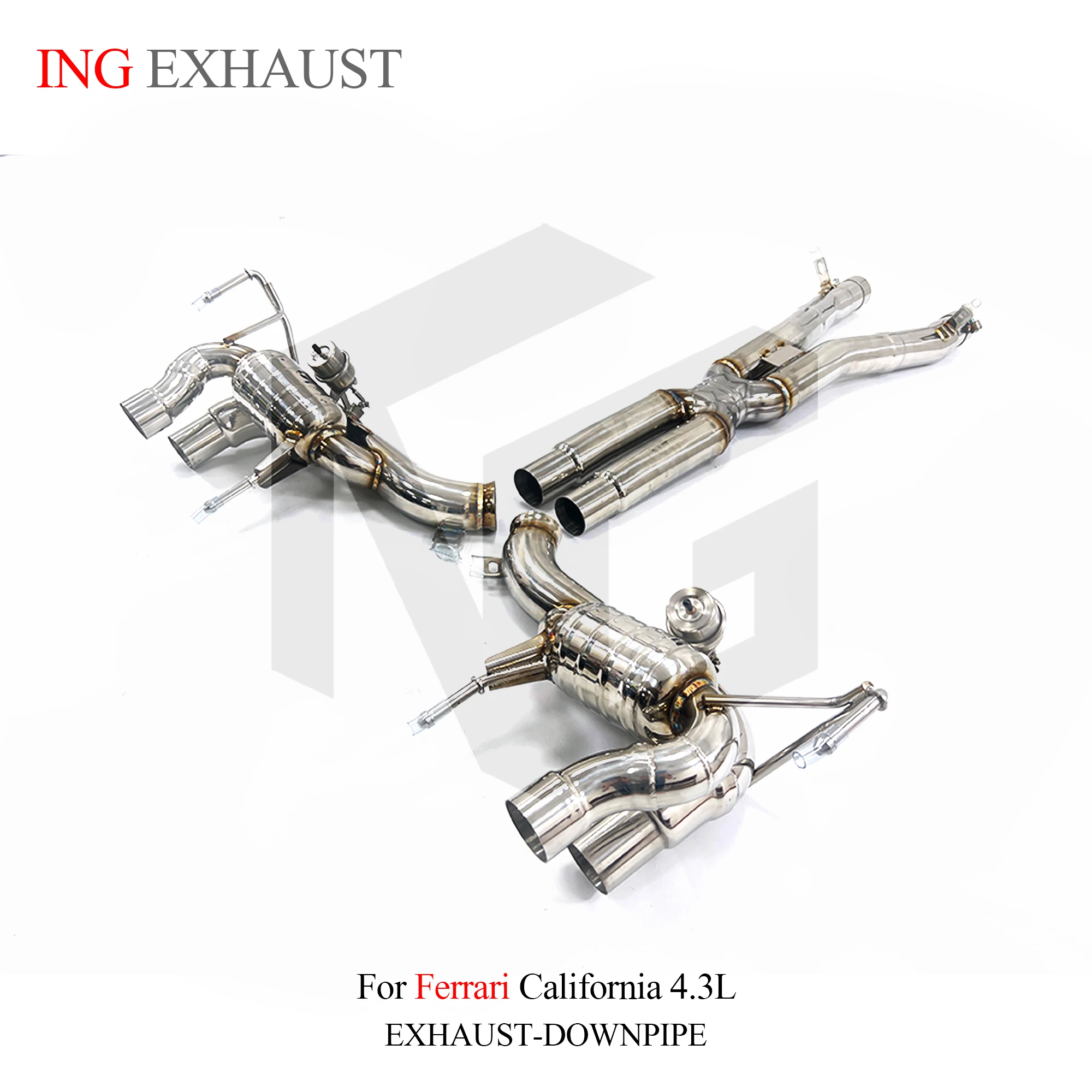 

ING Stainless Steel 304 Remote Valve x Catback for Ferrari California 4.3L Customize Power pipe cleaner Exhaust Accessories