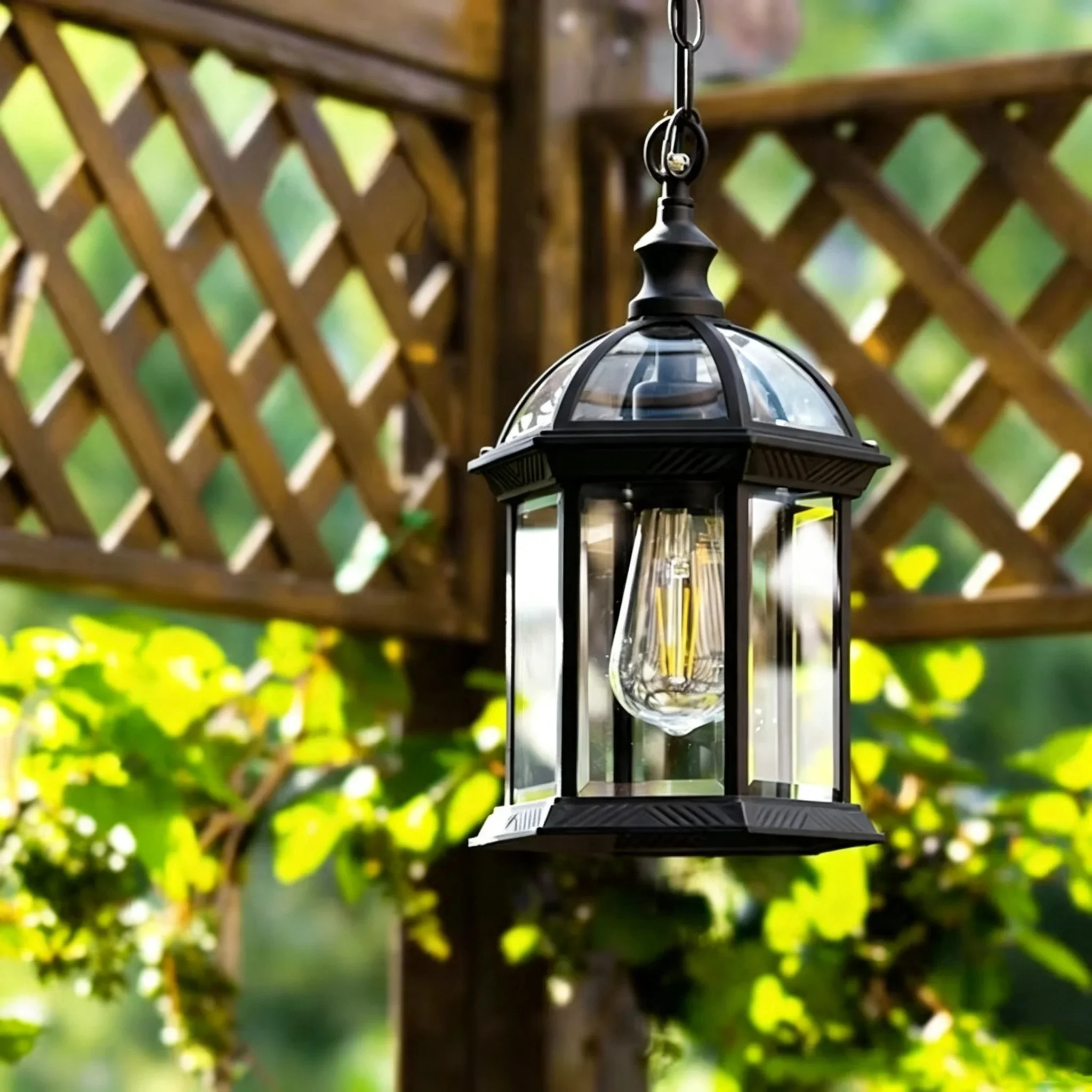 Outdoor waterproof chandeliers European wall lights retro garden lights villa personality creative gazebo corridor hanging lamps