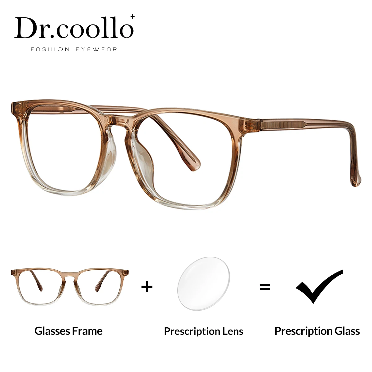 

Drcoollo Hight Quality Acetate Square Reading Glasses Photochromic Blue Light Progressive Prescription Glasses for Women Men
